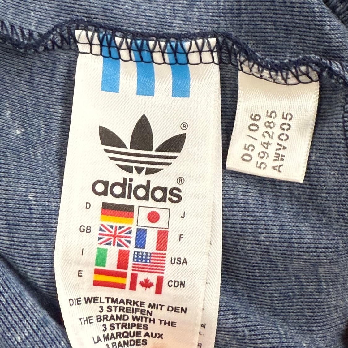 아디다스 네이비 블루 오리지널 스포츠 져지 트랙탑 110 상품이미지5