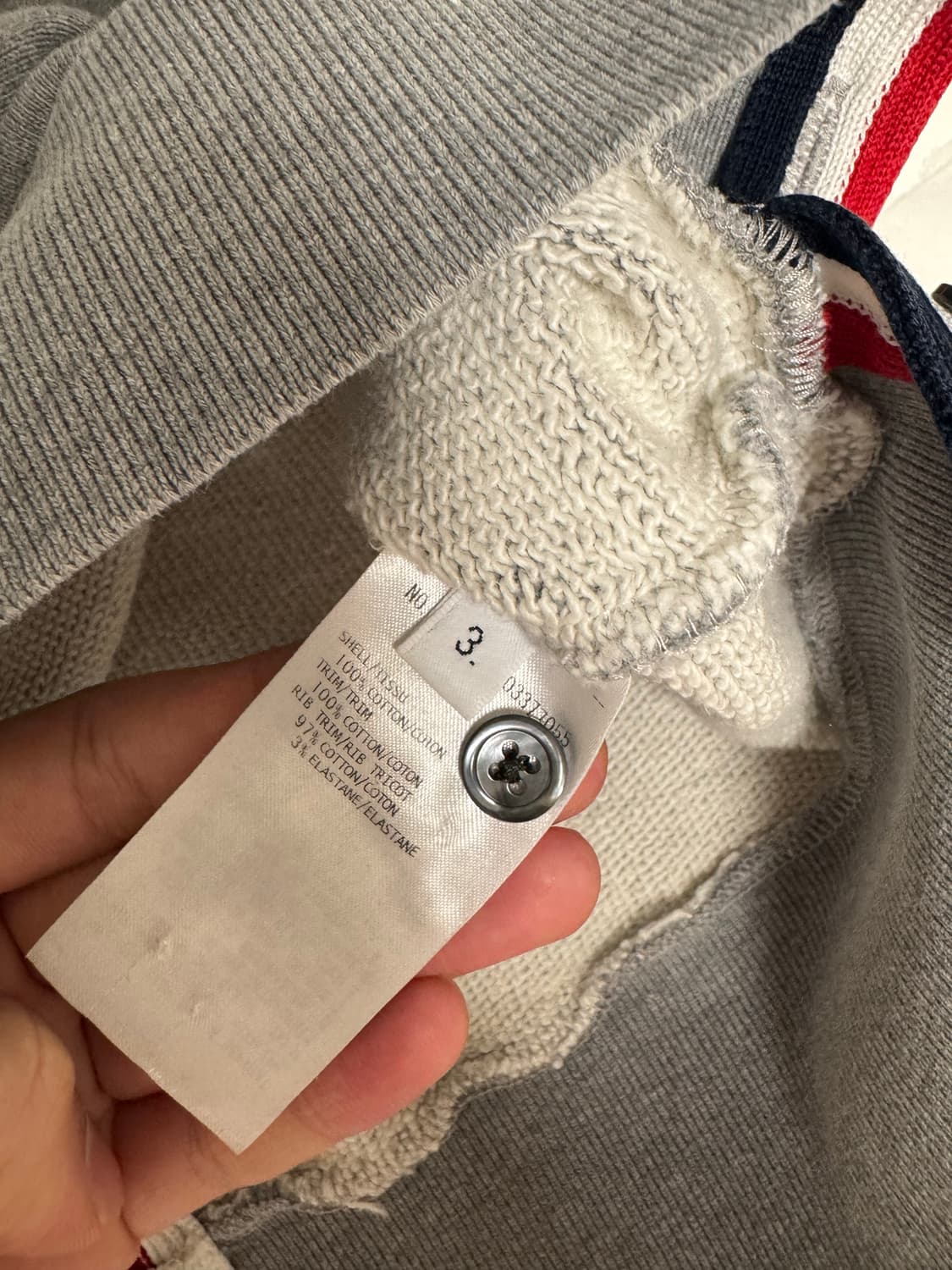 톰브라운 백삼선 맨투맨 그레이컬러 3사이즈 (정품 상품이미지4