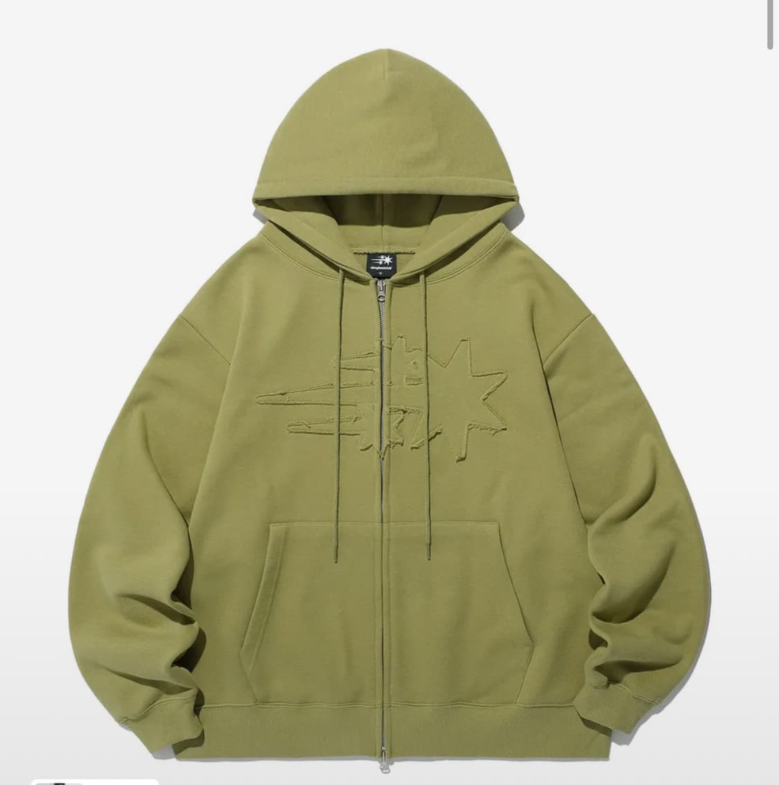 3STAR LOGO ZIP HOODIE 올리브 M 상품이미지1
