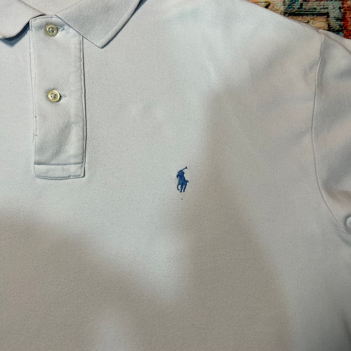 [XL] 폴로 랄프로렌 아이스 블루 포니 로고 카라 반팔 상품이미지2