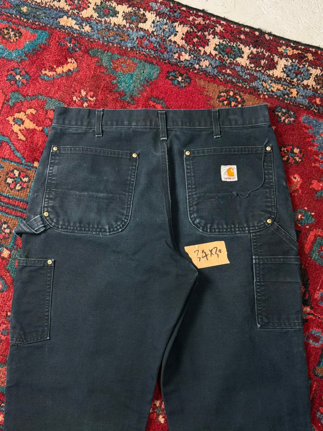 OG USA Made 칼하트 B01 더블니 블랙 칼하트 썩블니 카펜터 상품이미지6