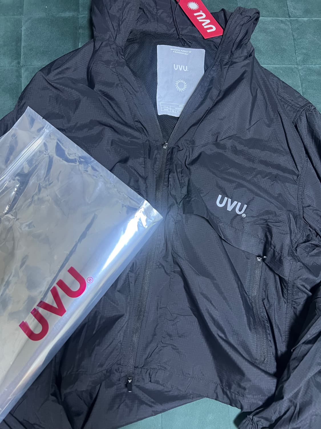 UVU 윈드브레이커 바람막이 블랙 라지 상품이미지2