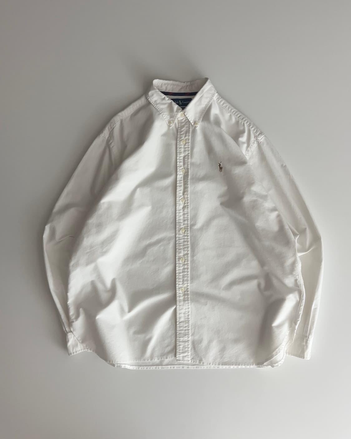 폴로 랄프로렌 화이트 버튼다운 셔츠 XXL 상품이미지1