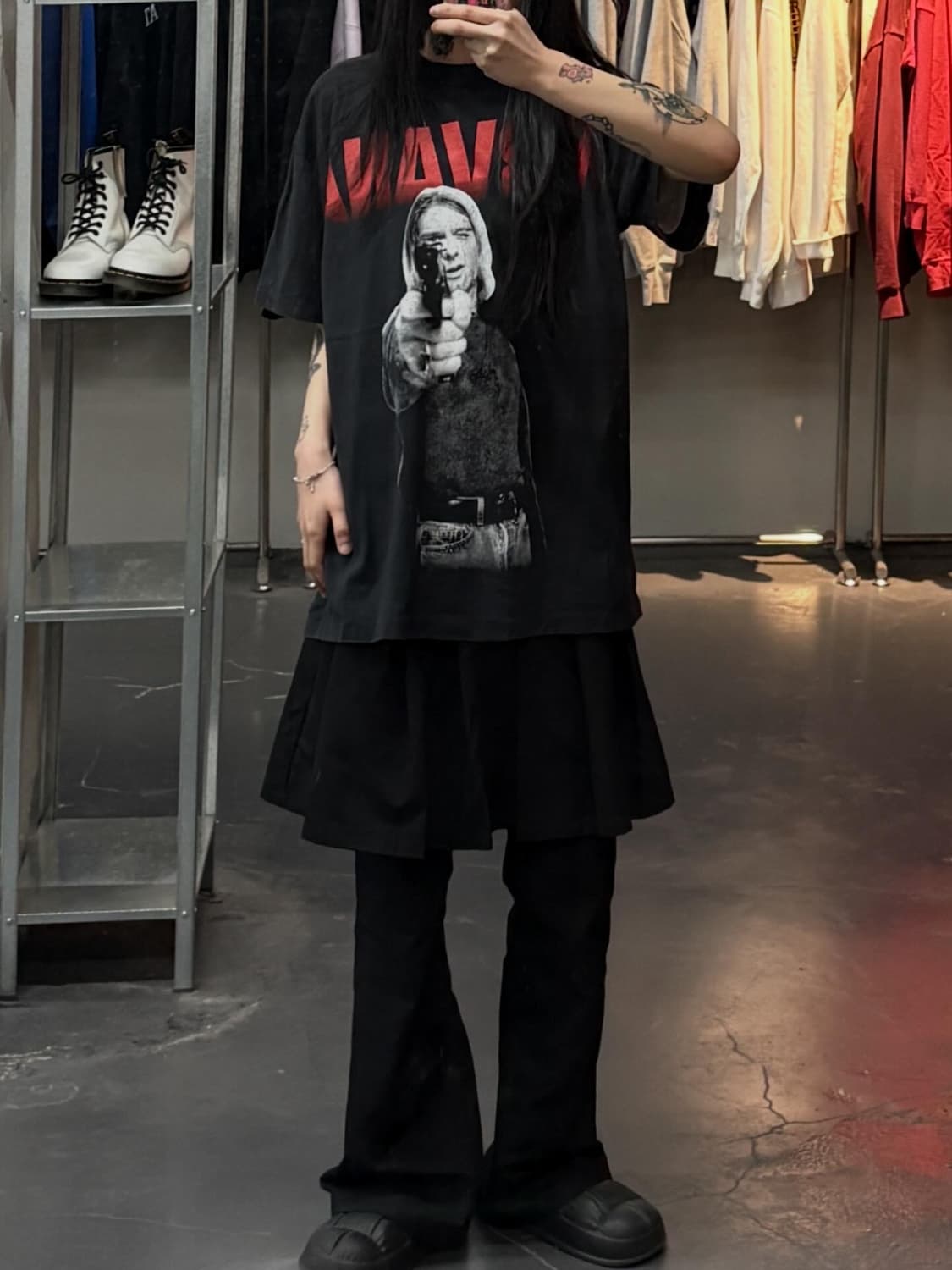 빈티지 너바나 앨범 프로모션 그래픽 반팔 A3716 상품이미지1