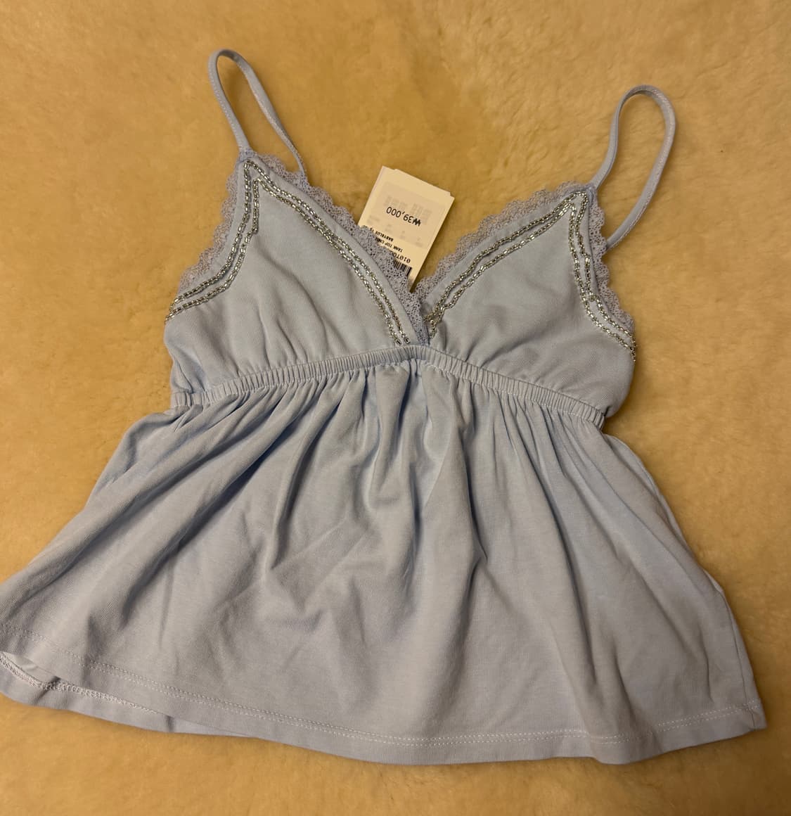 섭듀드 subdued 블루 나시 탑 xs (택O) 상품이미지1