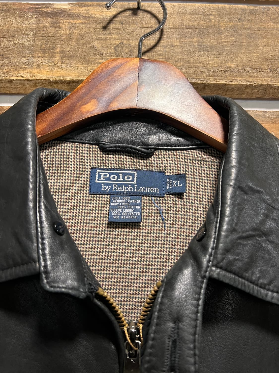 [XL]폴로 랄프로렌 맥스웰 램스킨 블랙 레더 자켓 상품이미지2