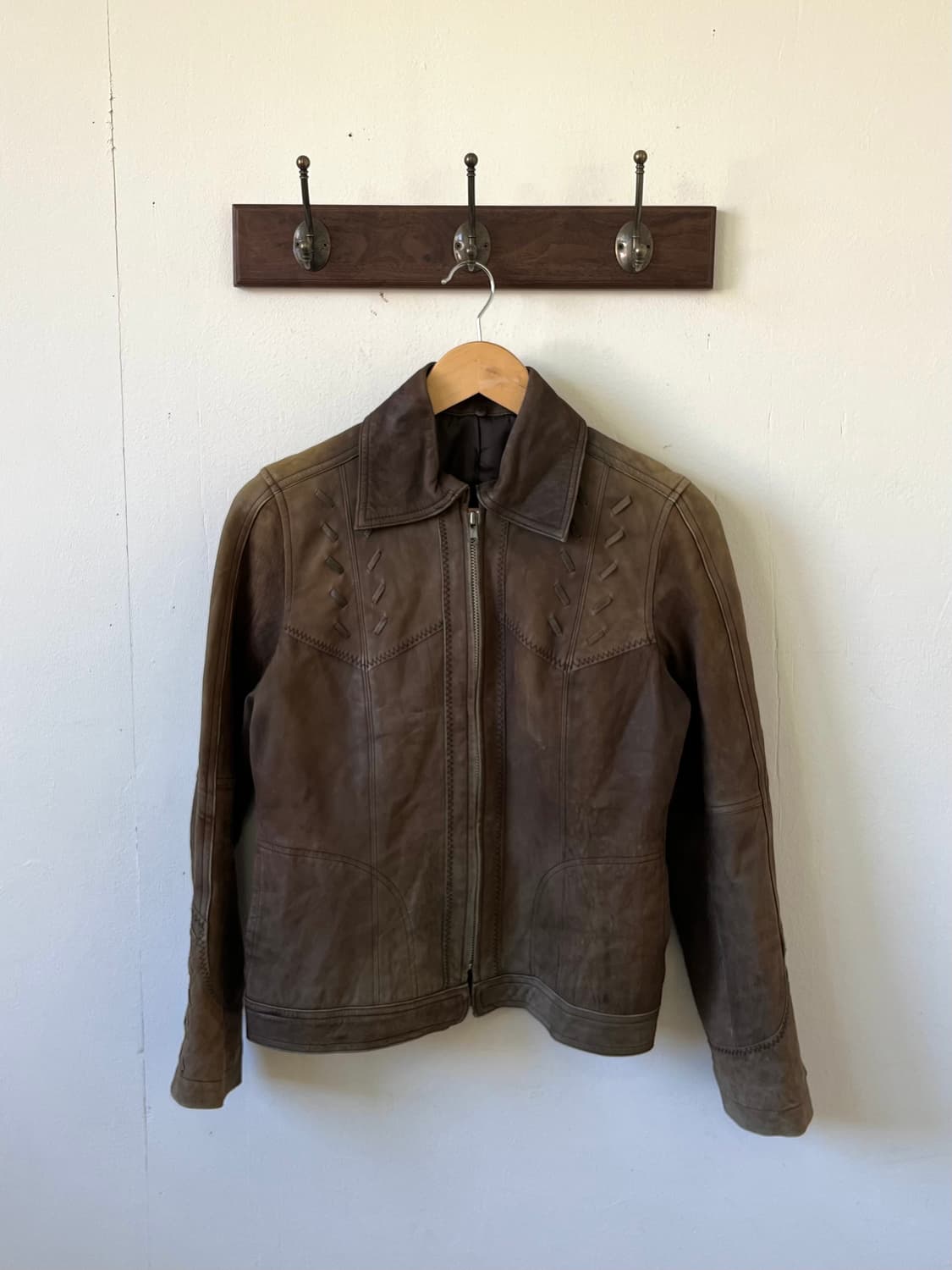 Miss ALICE 올리브카이 레더 자켓 상품이미지1