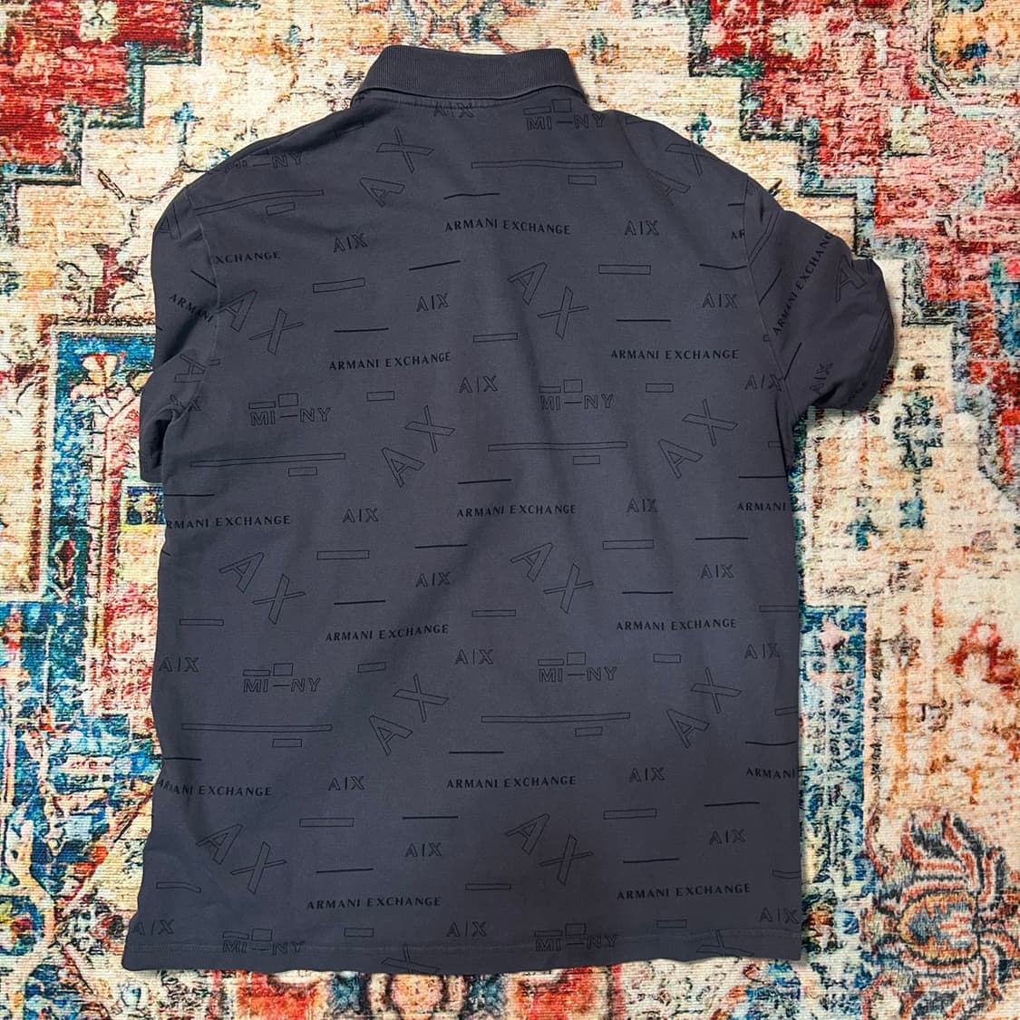 [L] 아르마니 익스체인지 풀 프린팅 카라 반팔 상품이미지2