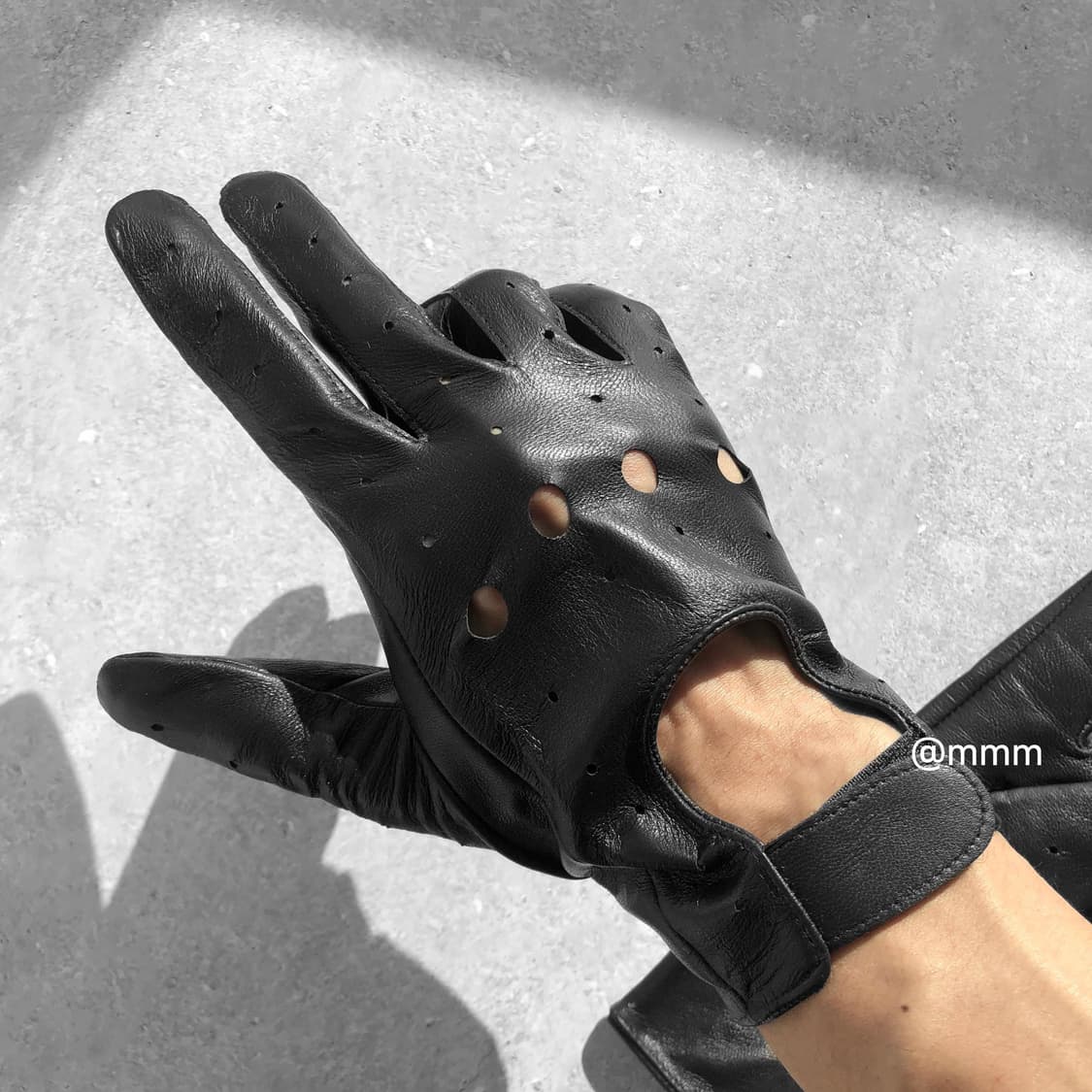 드라이빙 소가죽 장갑 블랙 상품이미지1