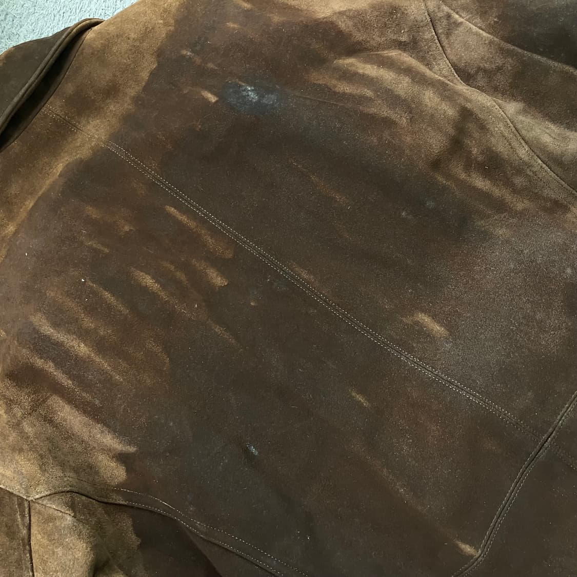 NAB 브라운 소가죽 스웨이드 하프 코트 L 상품이미지6