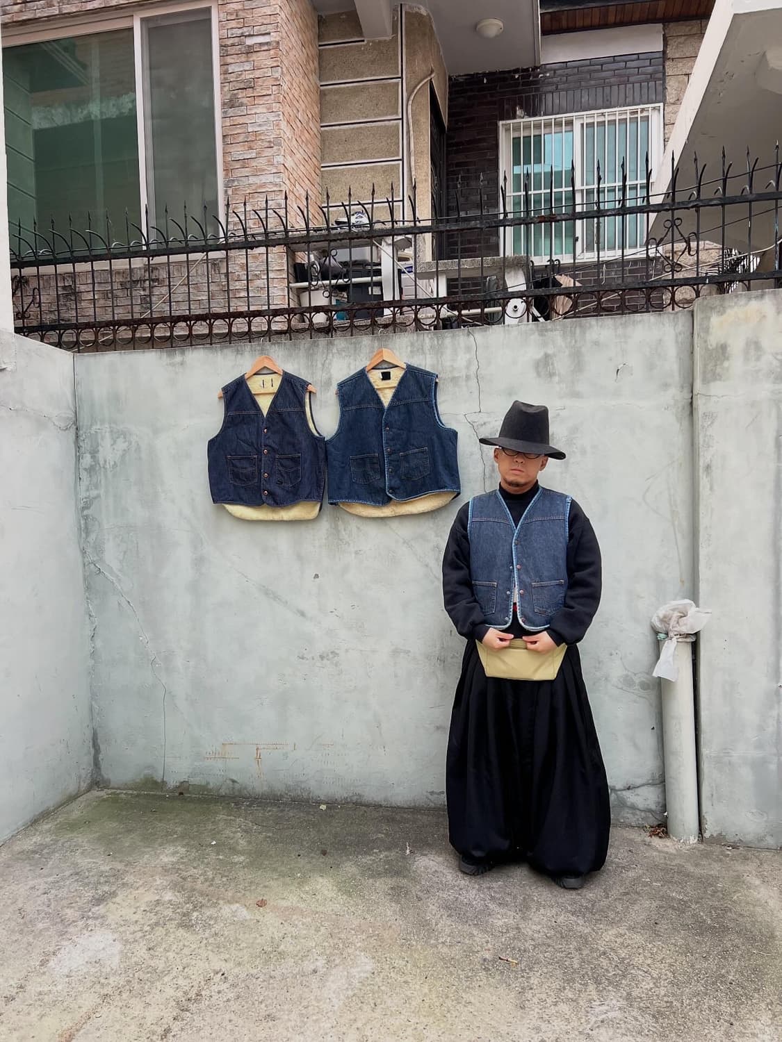 1970s SEARS ROEBUCKS DENIM 데님쉐르파베스트 상품이미지4