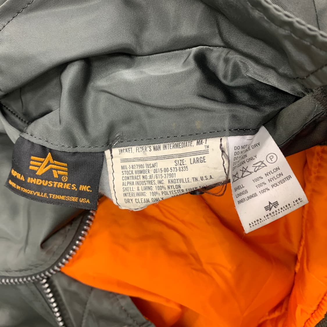 L 알파인더스트리 MA-1 마원 항공 점퍼 상품이미지6