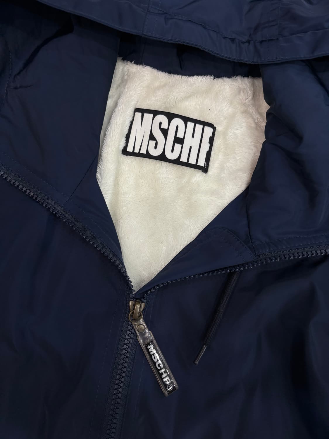 미스치프 롱 퍼 점퍼 네이비 상품이미지3