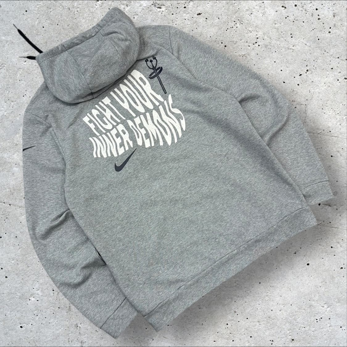 [L] 나이키 데빌 데몬 그레이 후드집업 프린팅 B353 상품이미지2