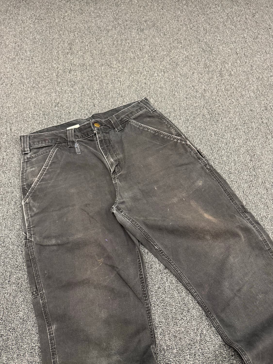 칼하트 빈티지 싱글니 블랙 워크팬츠 상품이미지2