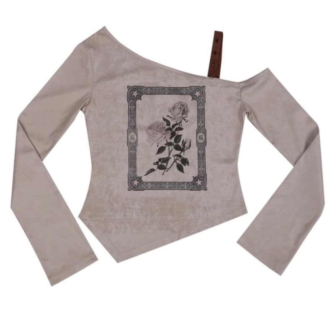 달링유어배드 one shoulder top beige 상품이미지1