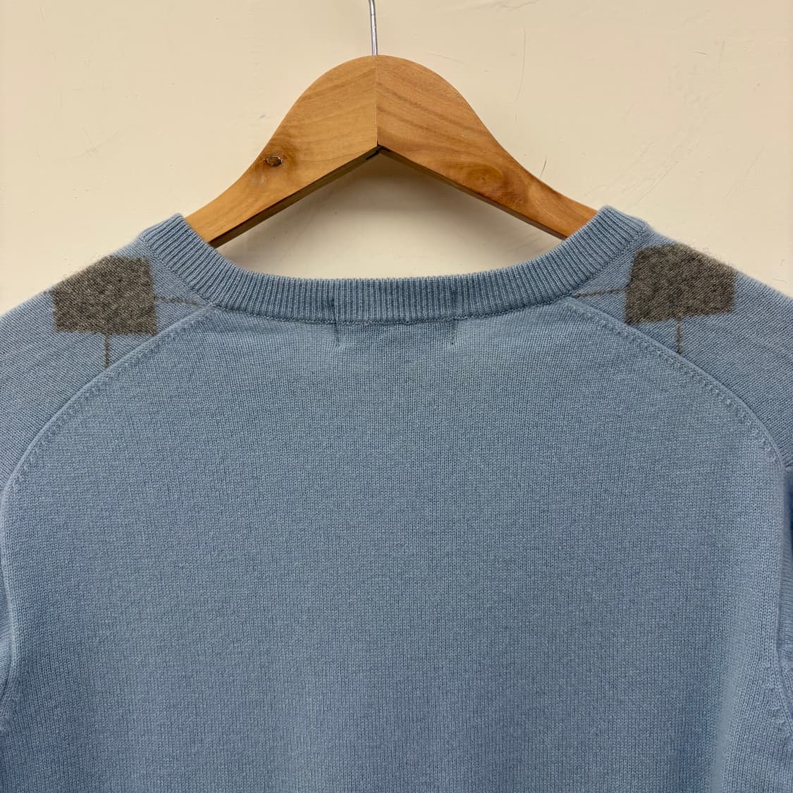 케네스 스미스 아가일 V넥 캐시미어 니트 여/M 상품이미지5