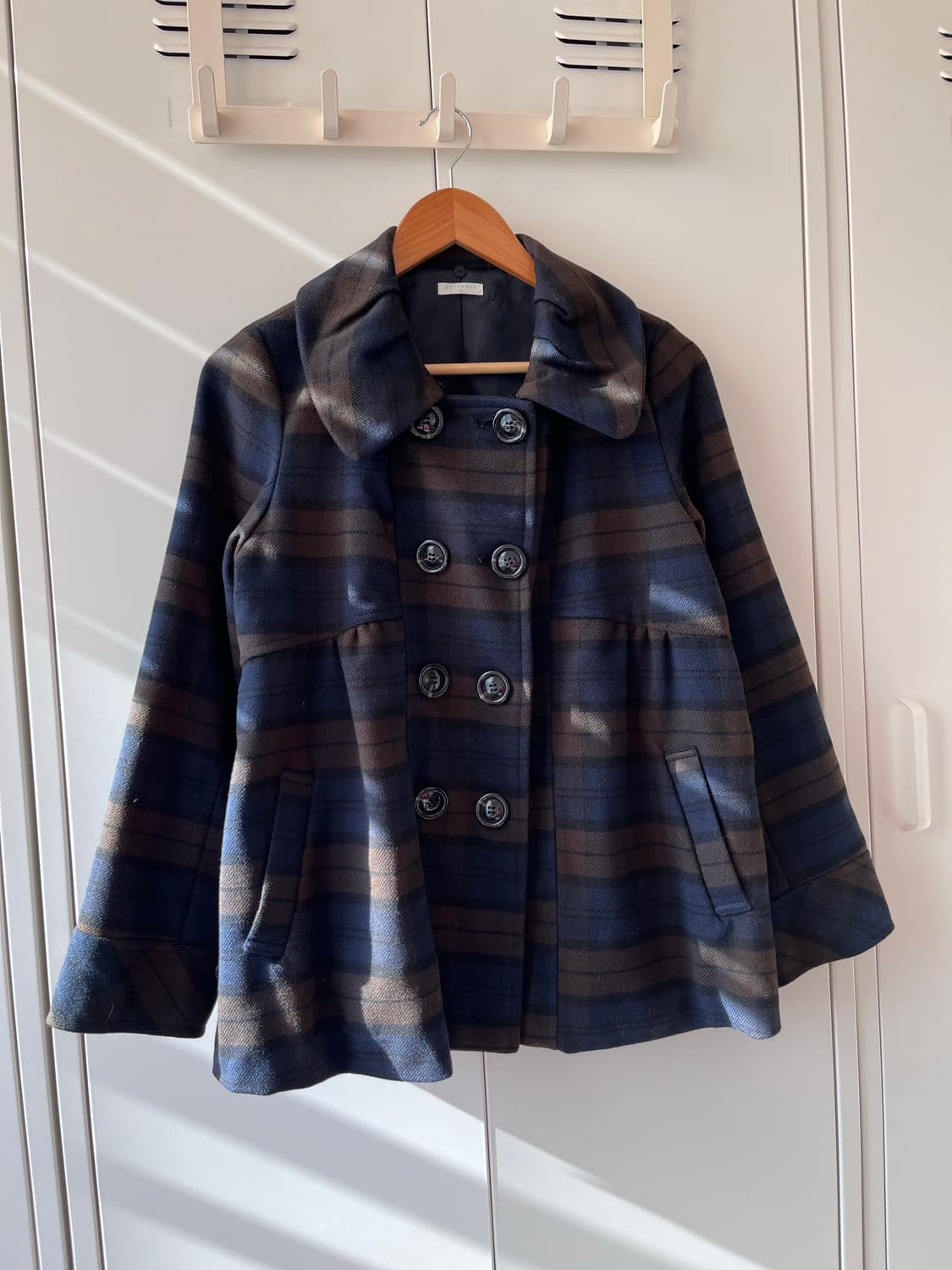 Persodea 더블 버튼 체크 피코트  상품이미지3