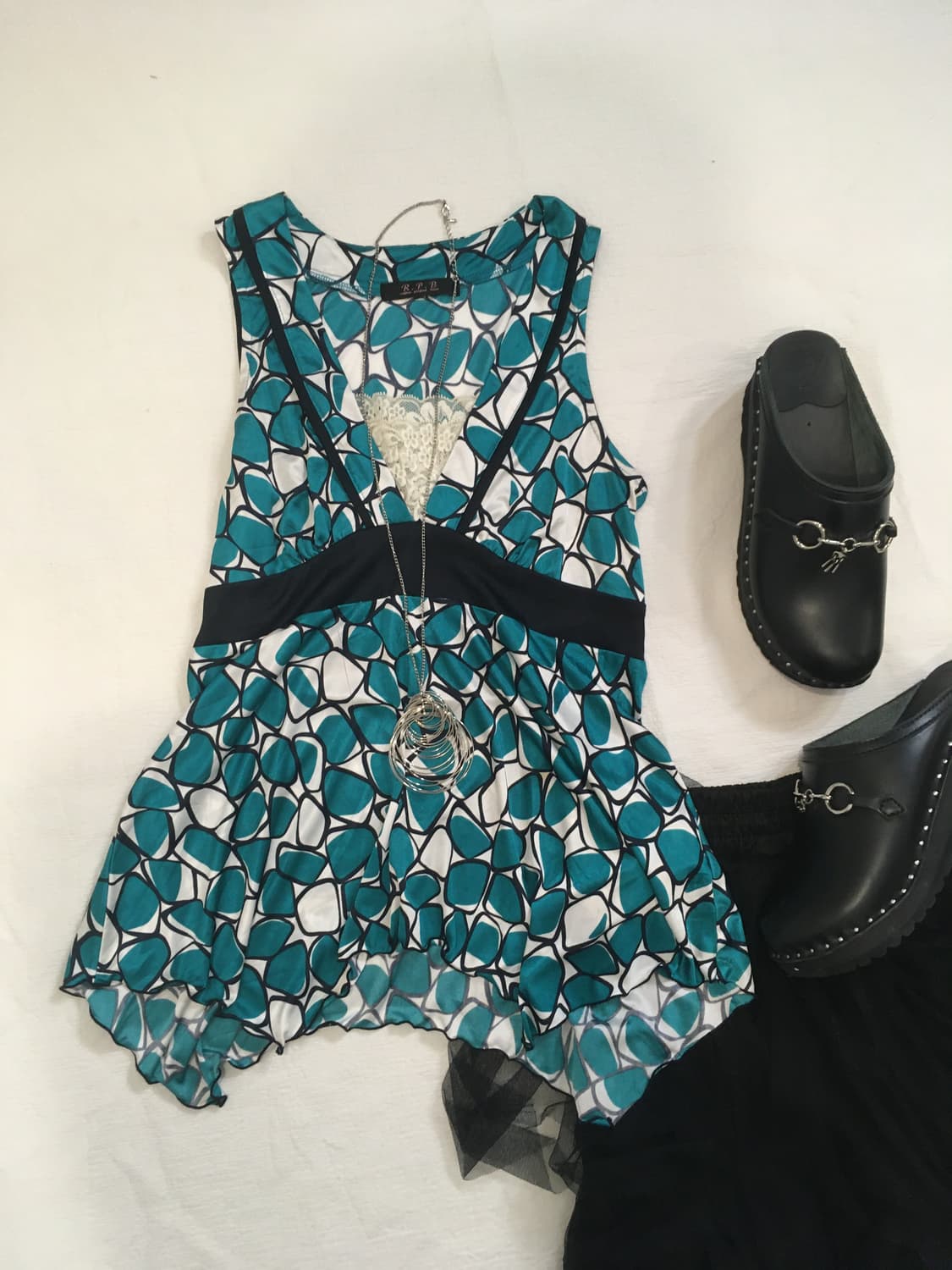 jpn vintage geometry lace sleeveless 상품이미지1