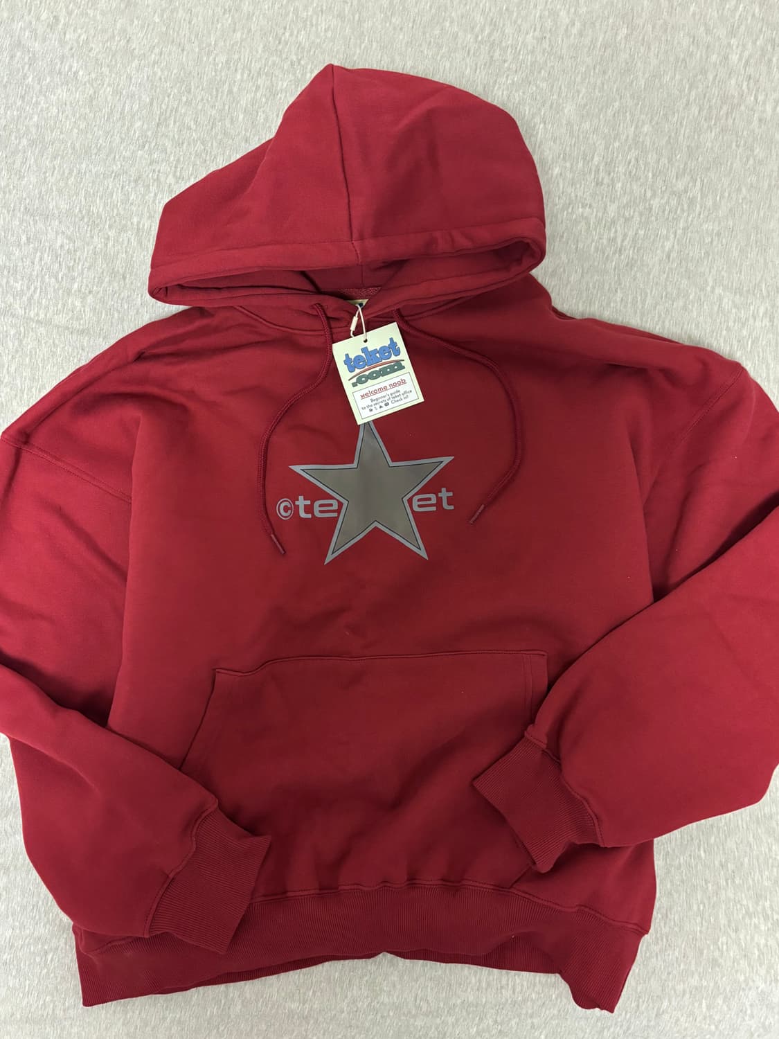 테켓 teket 기모 후드티 레드 M 상품이미지2