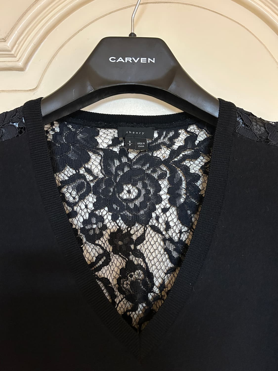 띠어리 레이스 시스루백 니트 상품이미지2