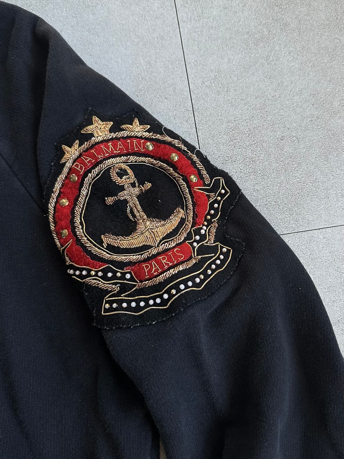 발망 견장 엠블럼 패치 사이드지퍼 맨투맨 상품이미지6