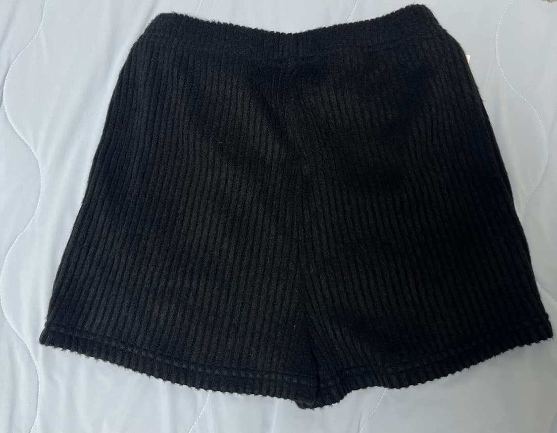 카키포인트 Ribbed mini shorts (black) 상품이미지2