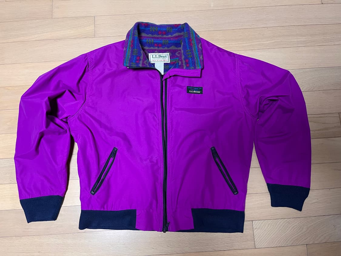 90s 빈티지 엘엘빈 아즈텍 플리스 웜업 재킷 상품이미지1