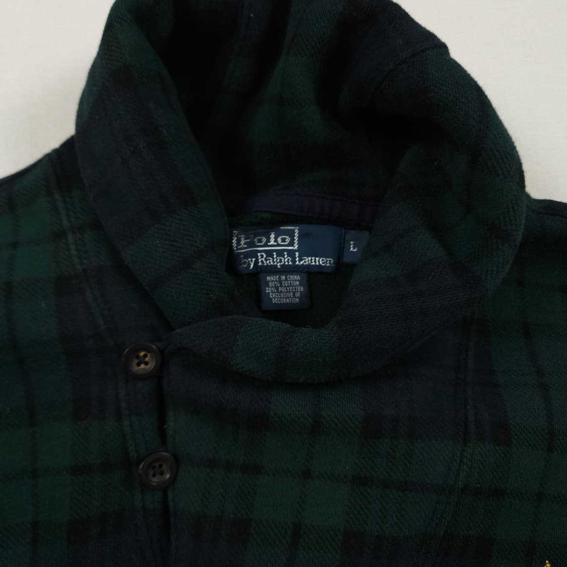 L(100)폴로 랄프로렌 타탄체크 숄더넥 니트 상품이미지4