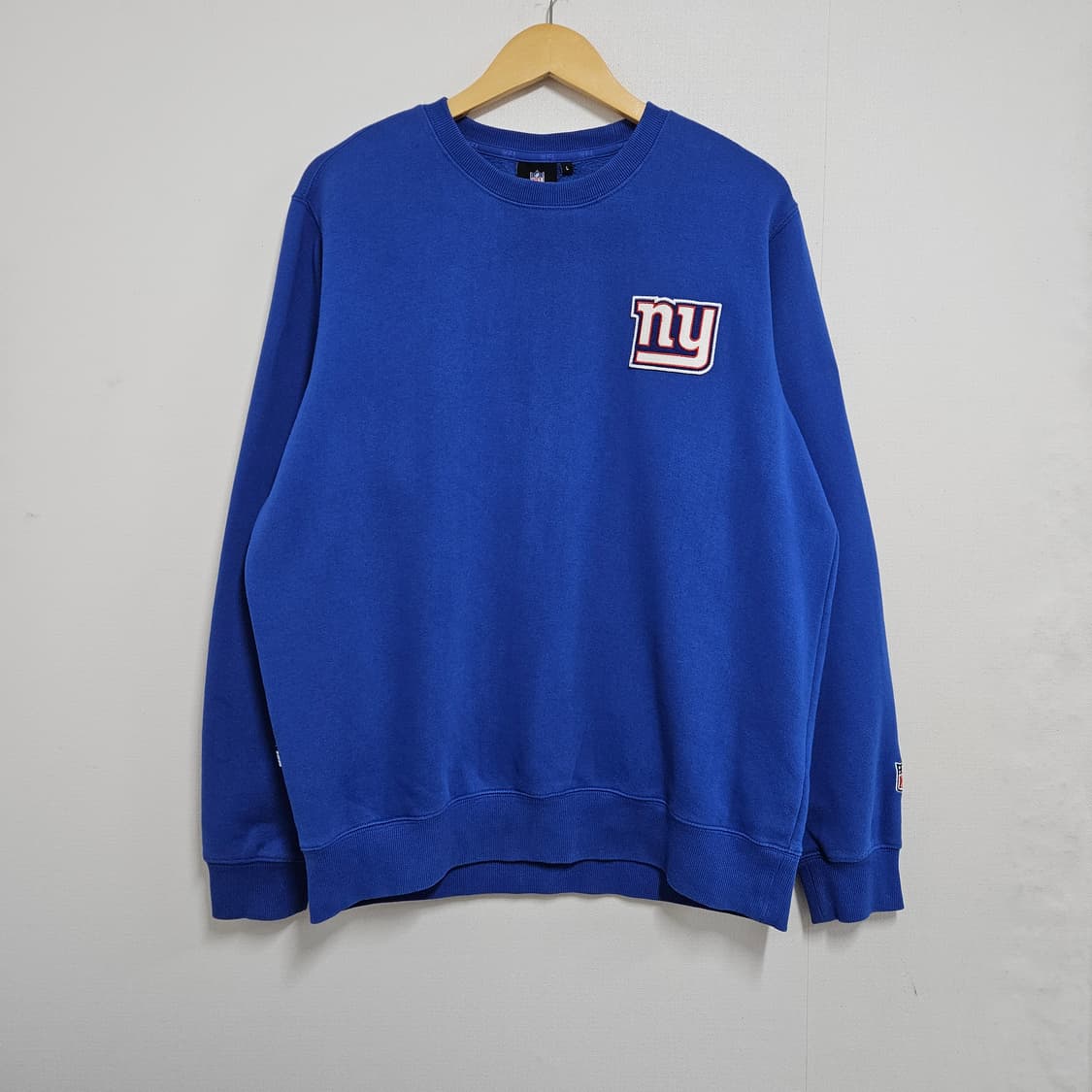 L NFL 뉴욕 자이언츠 기모 오버핏 맨투맨 블루 상품이미지2