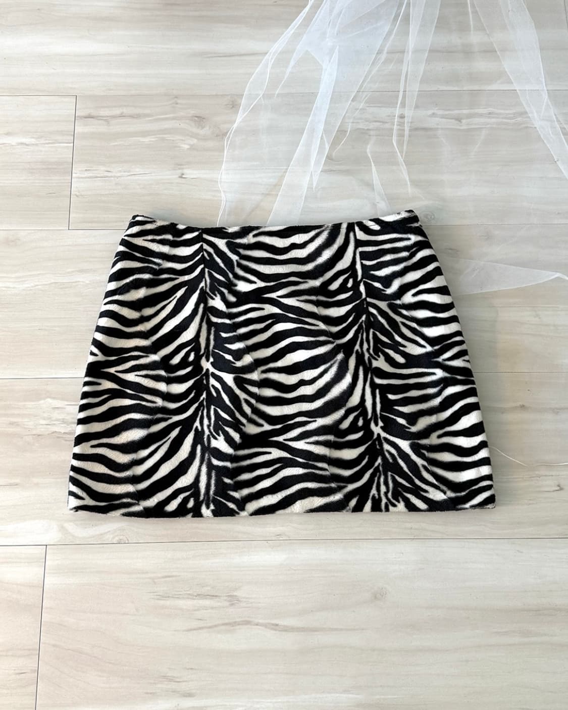 Zebra patterned mini skirt  상품이미지7