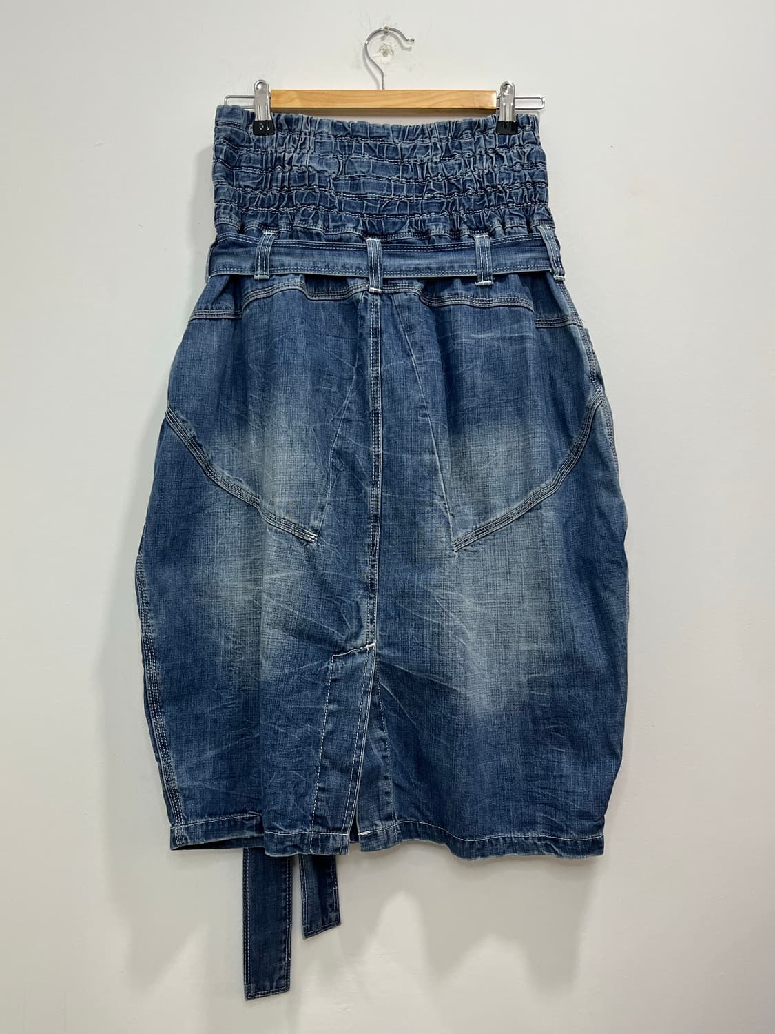 일본 빈티지 벌룬핏 워싱 데님 미디스커트  상품이미지6