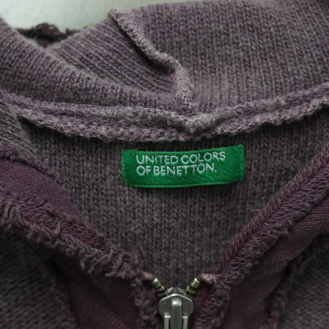 베네통 니트 후드 울 혼방 집업 61105 상품이미지6