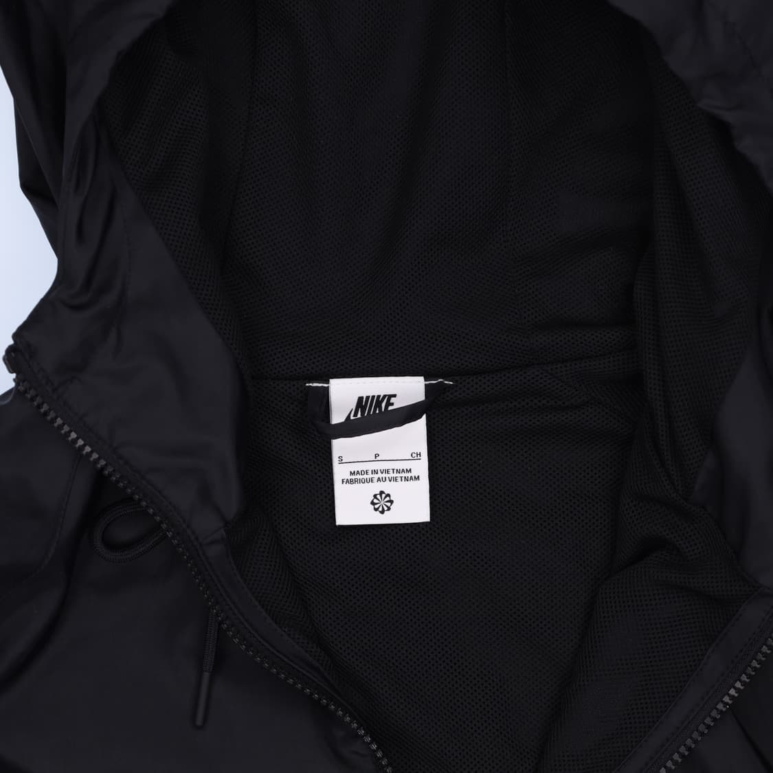 S 나이키 올블랙 후드 집업 바람막이 N7573 상품이미지5