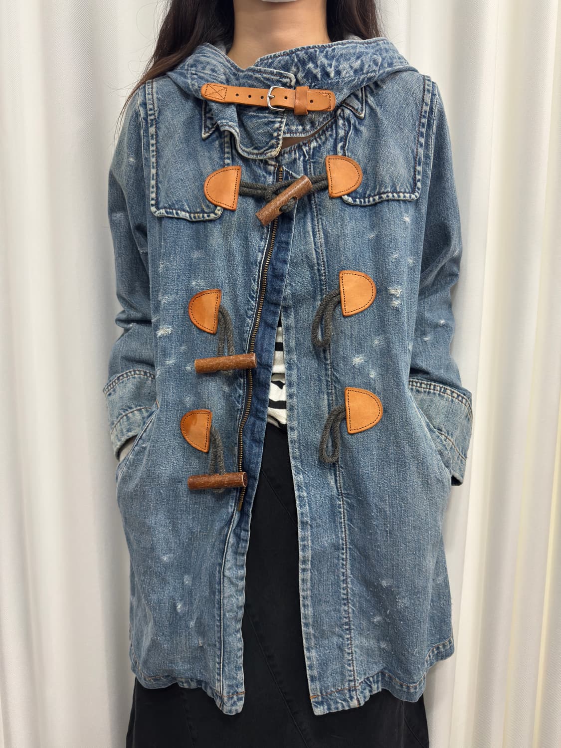 rna slang denim duffle hood jacket 상품이미지2