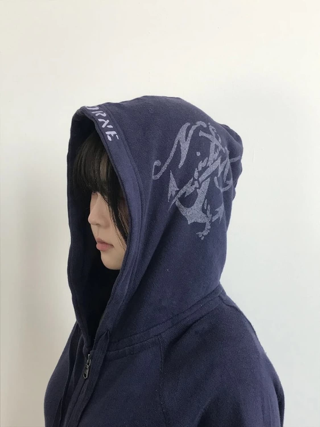 GAP Navy Zip Hoodie Hidden Graphic 상품이미지1