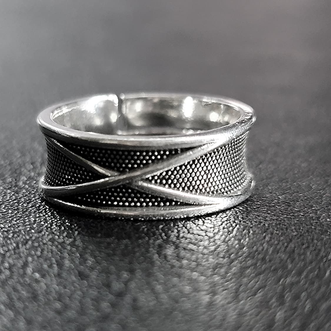 Interline 백동 남자 엔틱 빈티지 명품 균형 대칭 운명 반지 상품이미지4