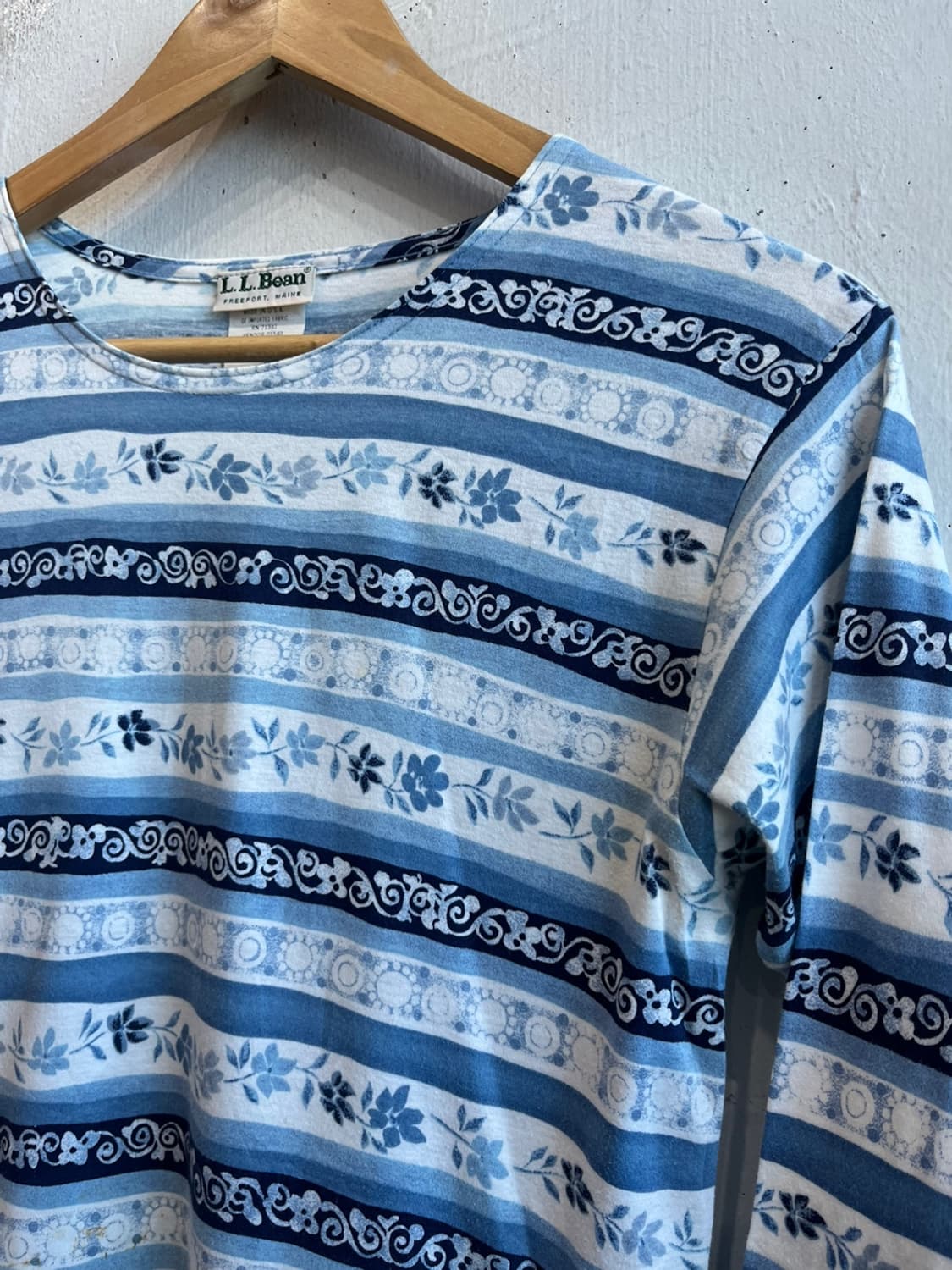 90s 엘엘빈 플라워 롱슬리브 Made in USA 상품이미지4