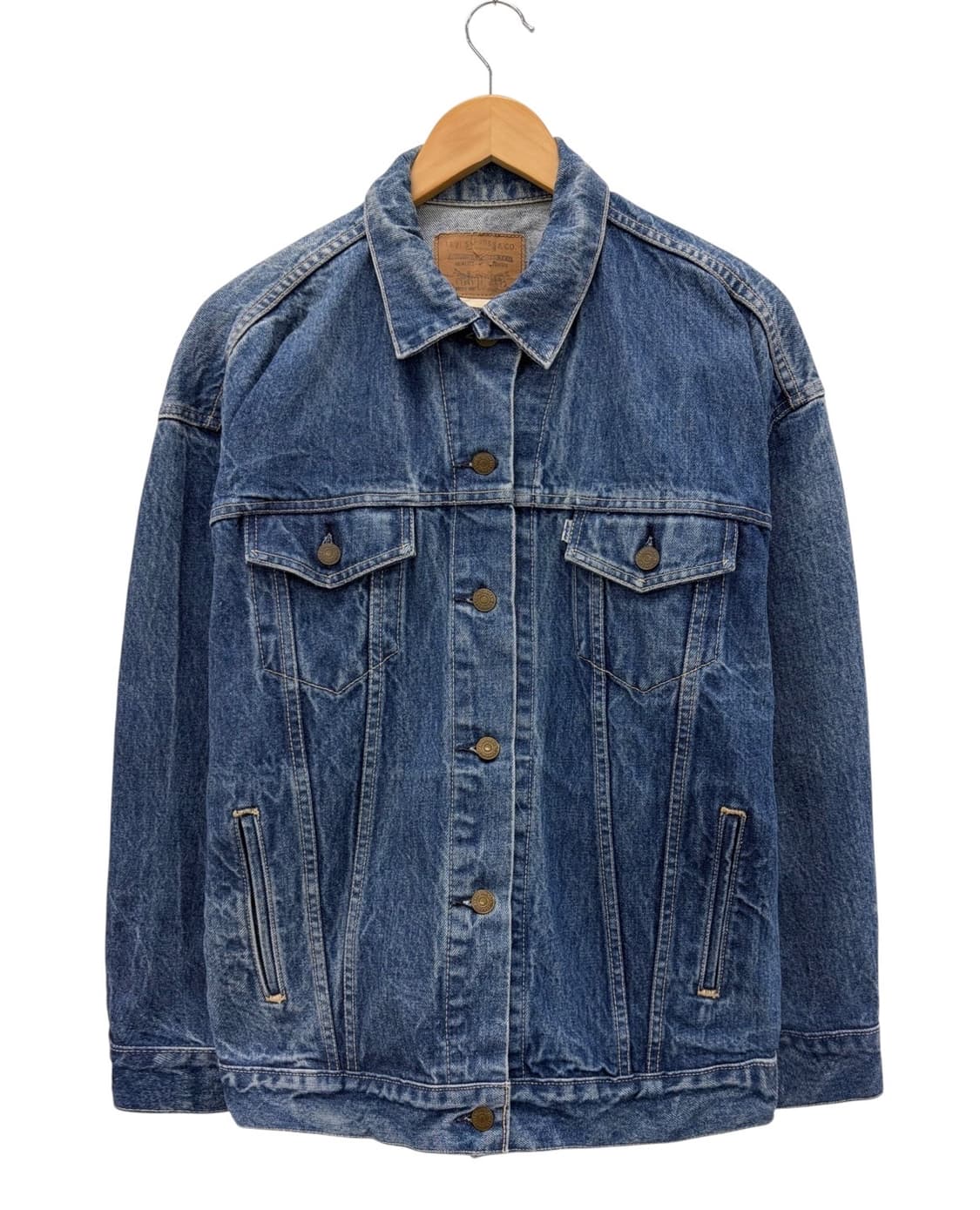 90s 리바이스 674 트러커 화이트블루탭 (L) 상품이미지1