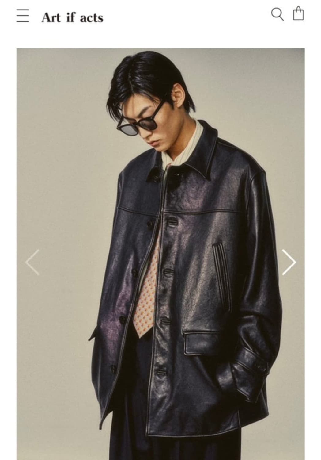 아트 이프 액츠 레더 카코트 상품이미지1