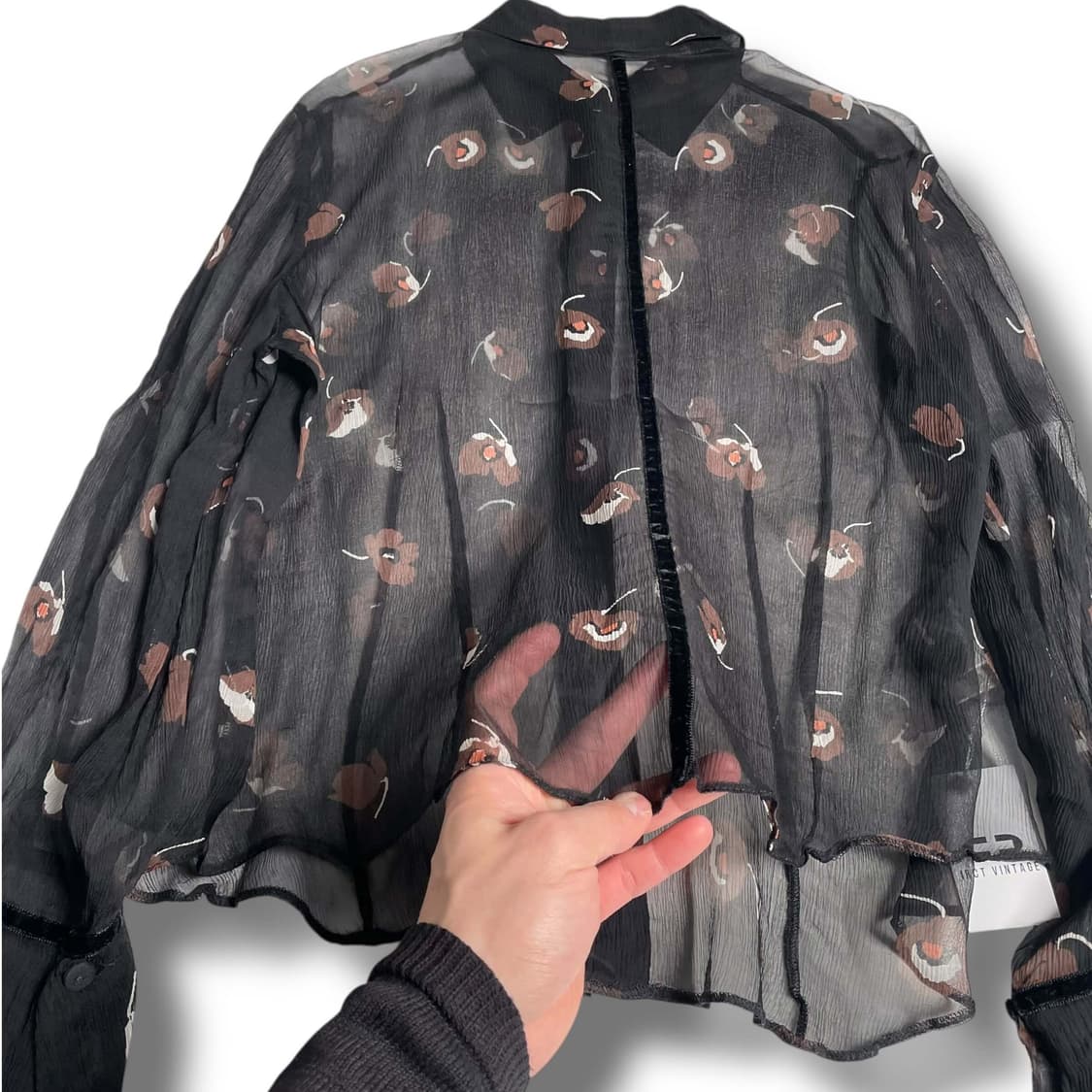 Krizia poi 실크 100 플라워 패턴 셔츠 (italy)   상품이미지5