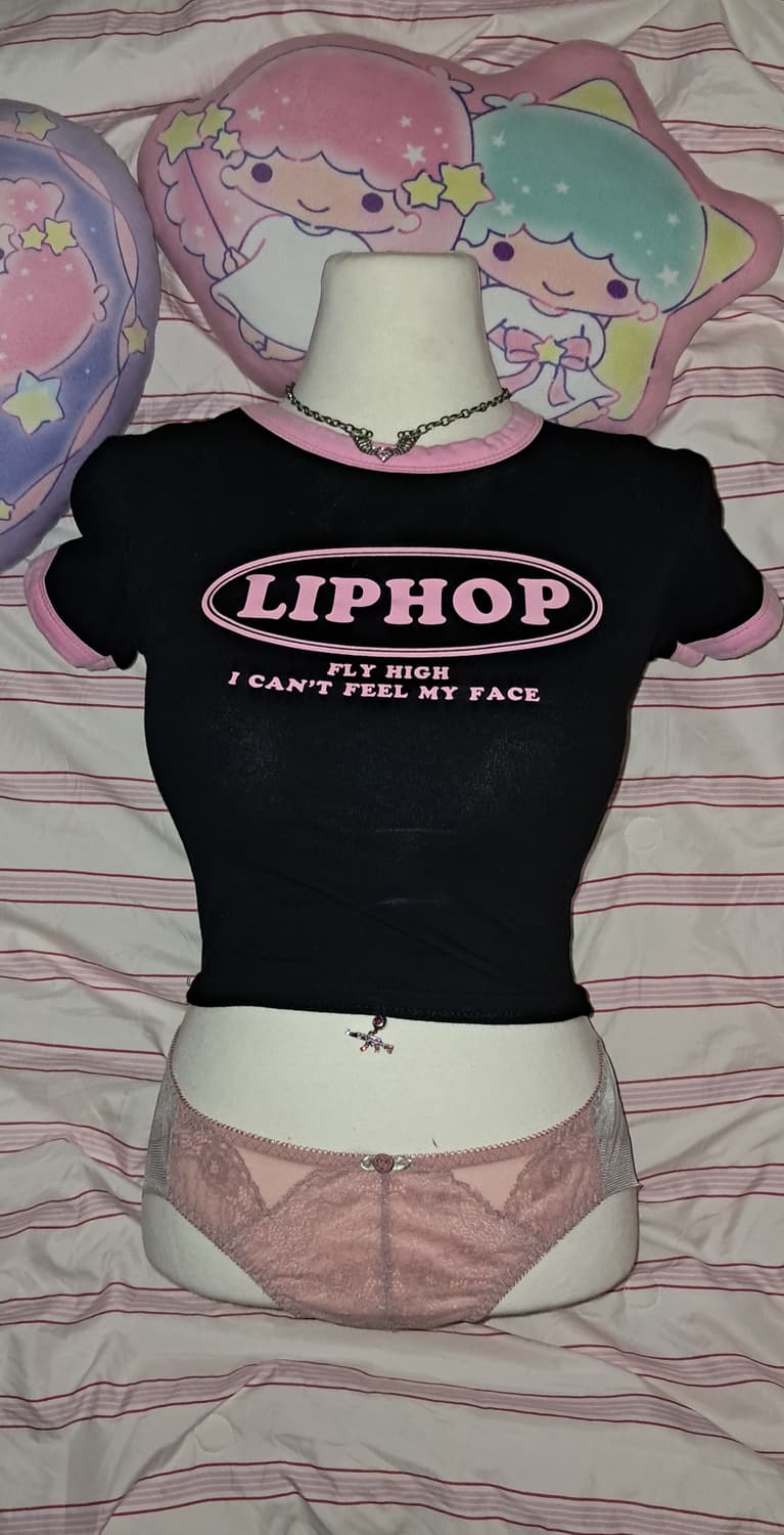 립합 크롭 티셔츠 상품이미지1