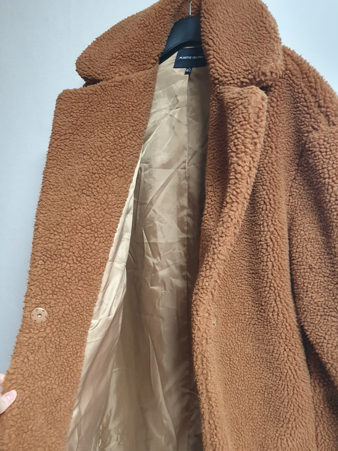 택포가 플라스틱아일랜드 코트 뽀글이 싱글버튼 무스탕코트 M 상품이미지7