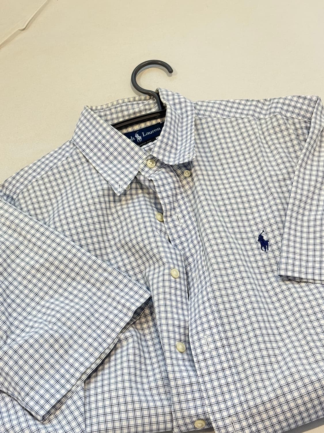 폴로 랄프로렌 체크 반팔 셔츠 L 사이즈 상품이미지1