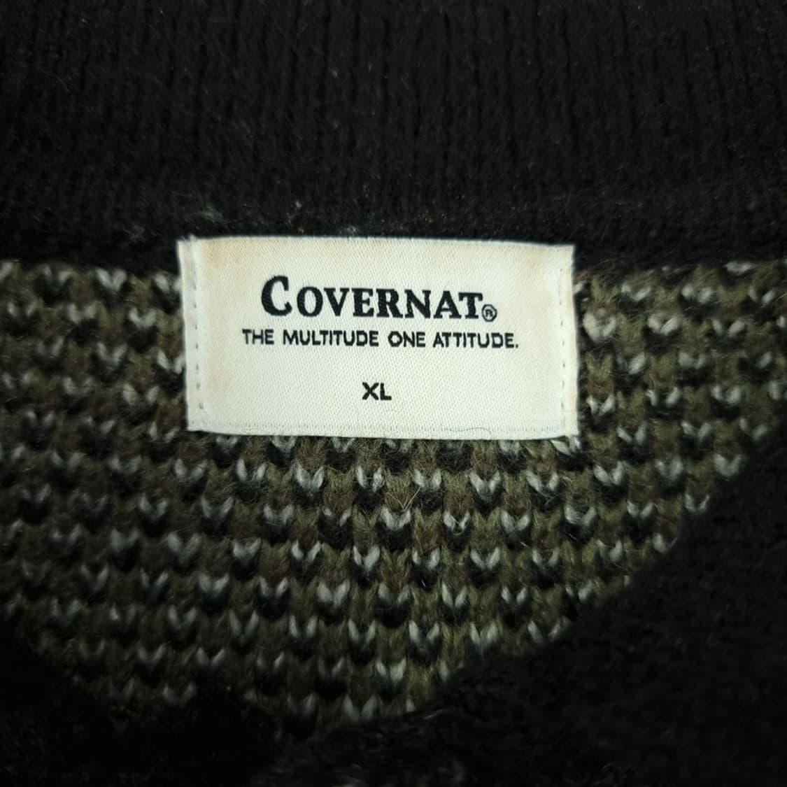 [커버낫] 아가일 패턴 오버핏 모헤어 카라 니트 M19721 상품이미지7