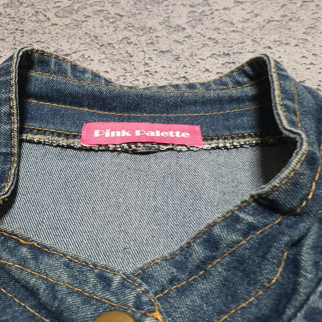 ✨ (바배) 벌 패치 스탠드카라 벌룬핏 청 데님 자켓  상품이미지3