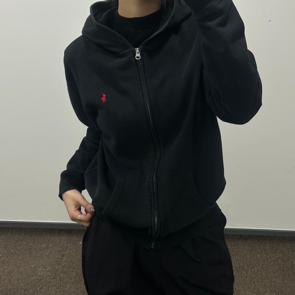 Polo 폴로 레드포니 블랙 후드집업 상품이미지2