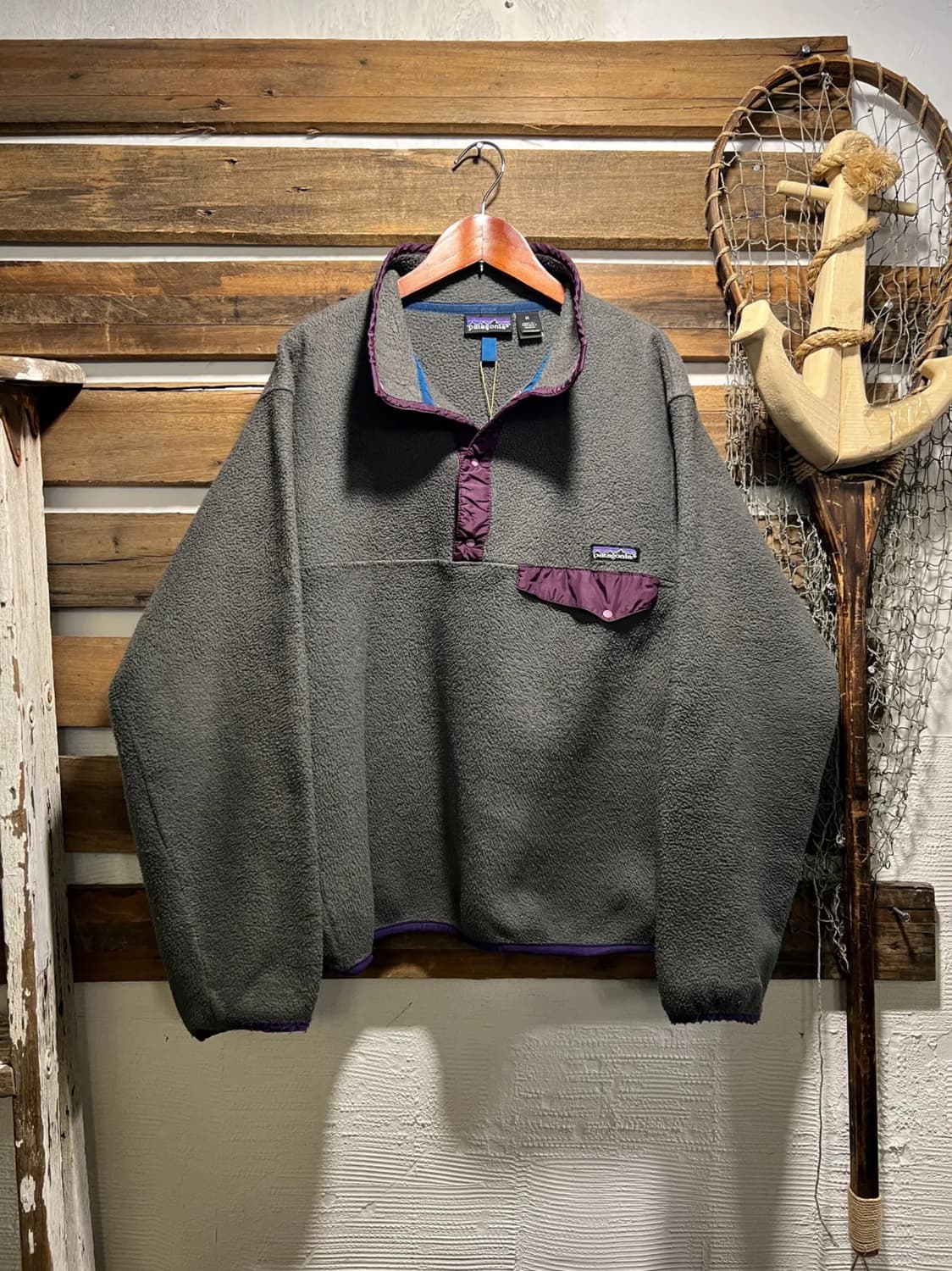 [M]90's 파타고니아 신칠라 차콜 아노락 플리스 상품이미지1