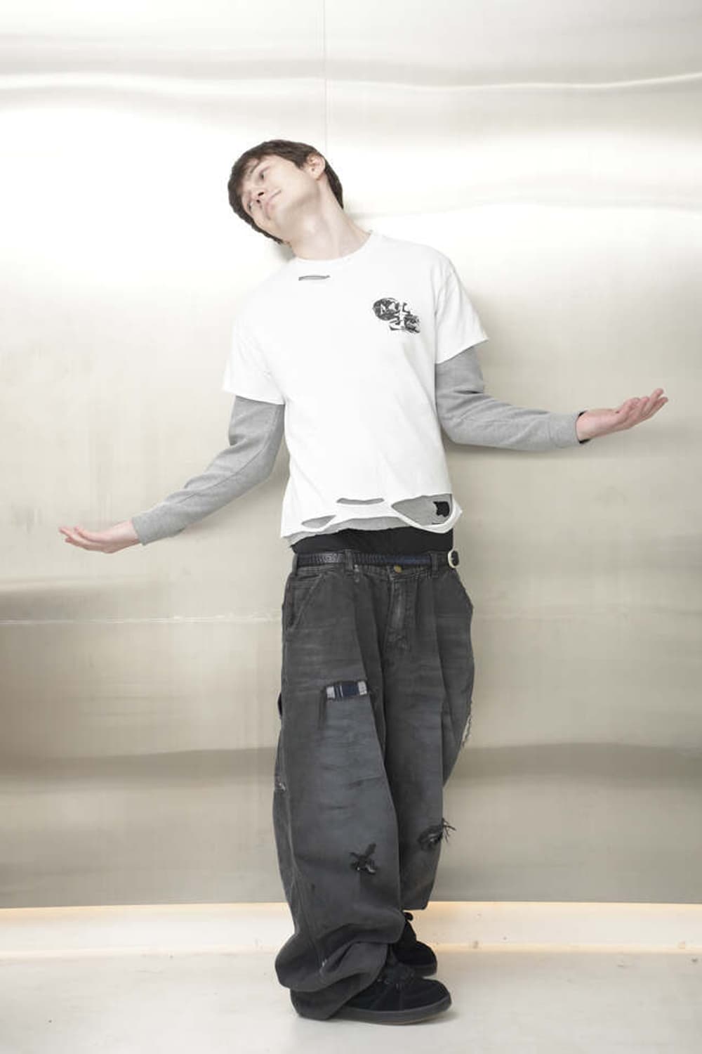 enssive VTG check mate pants BK 1size 상품이미지1