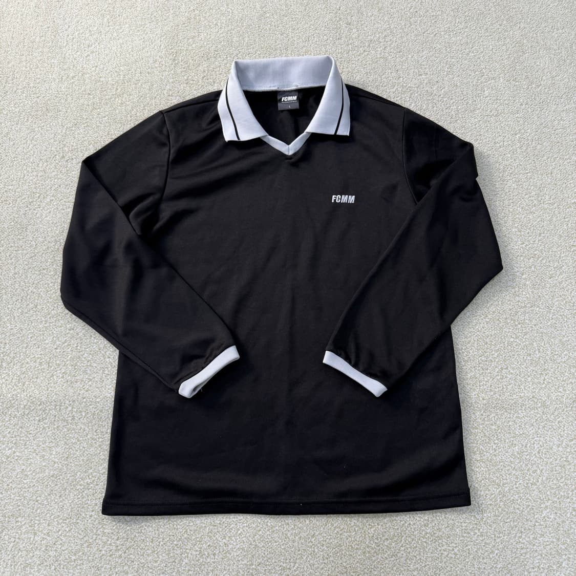 [L] FCMM 오픈카라 져지 긴팔 폴라티 0108T1 상품이미지1